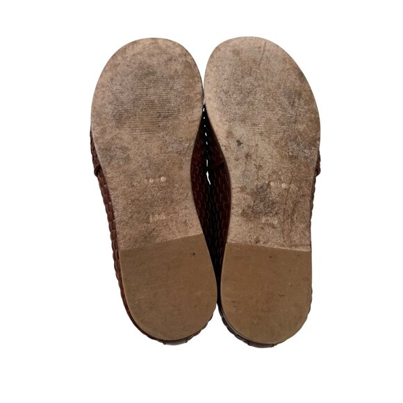 Nisolo Brown Mens 10.5 Alejandro Leather Woven Slip On Casual Flats Loafer Shoes - Picture 7 of 9